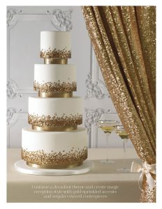 Gold Sequin Cake You and your Wedding