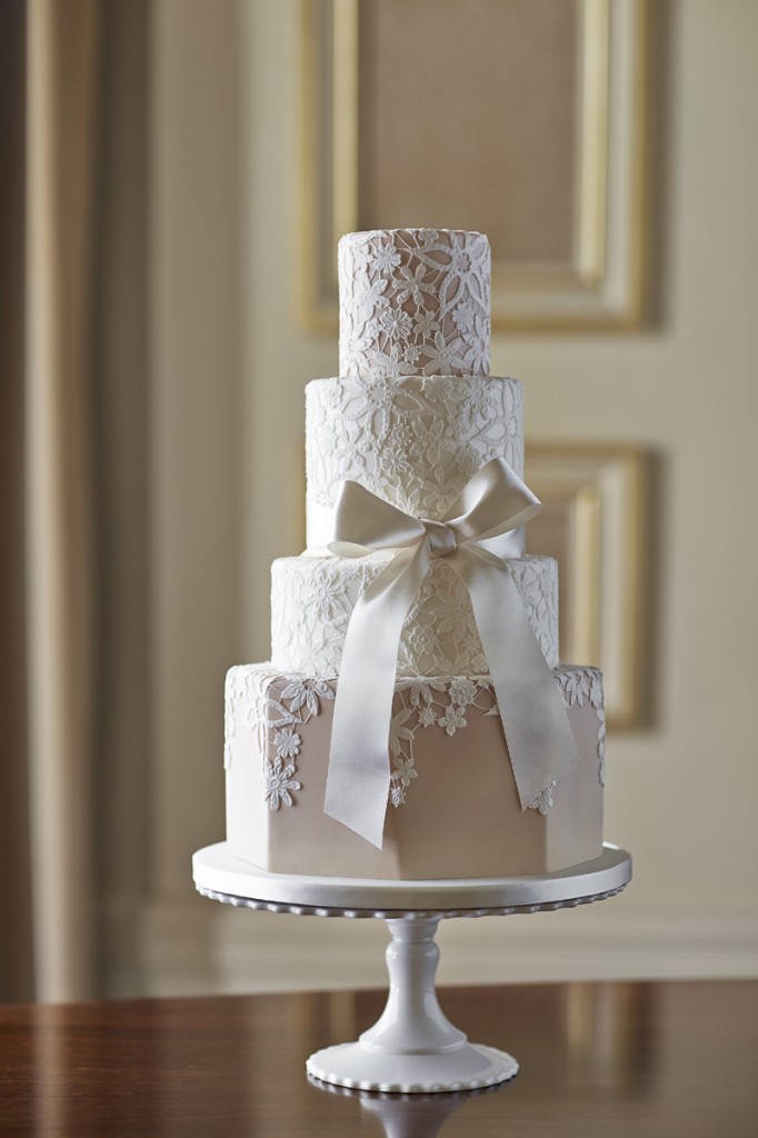 Guipure lace cake