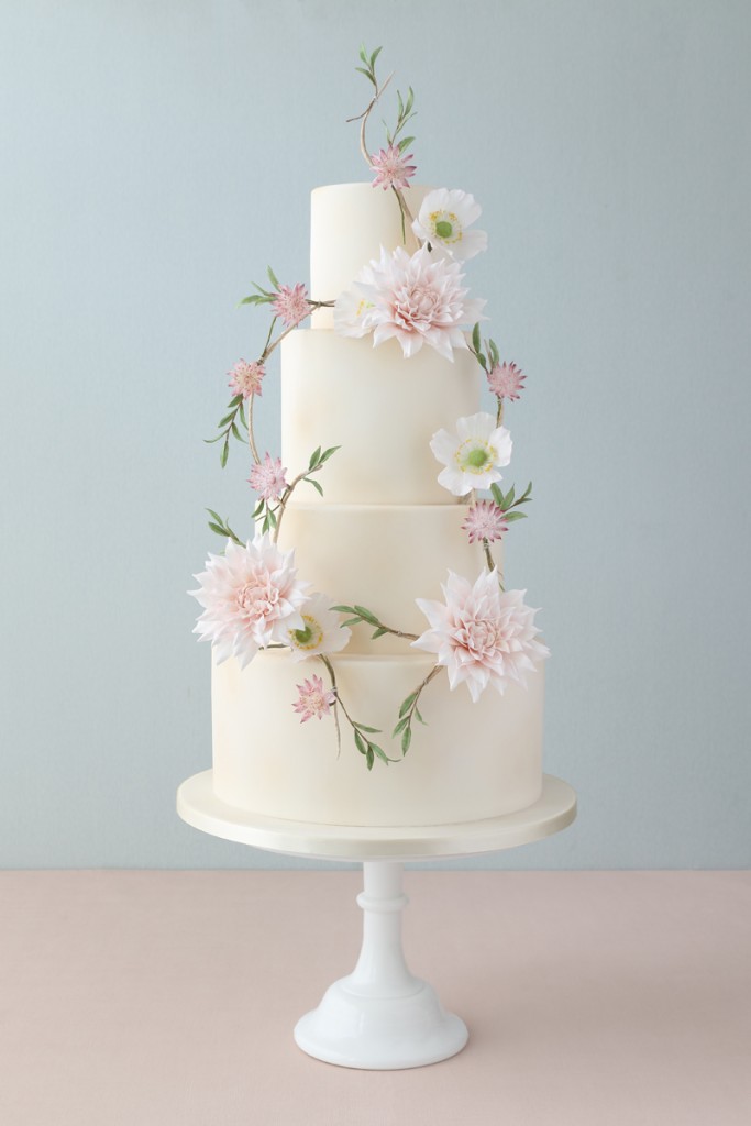 Sugar Dahlias Wedding Cakes Brisbane