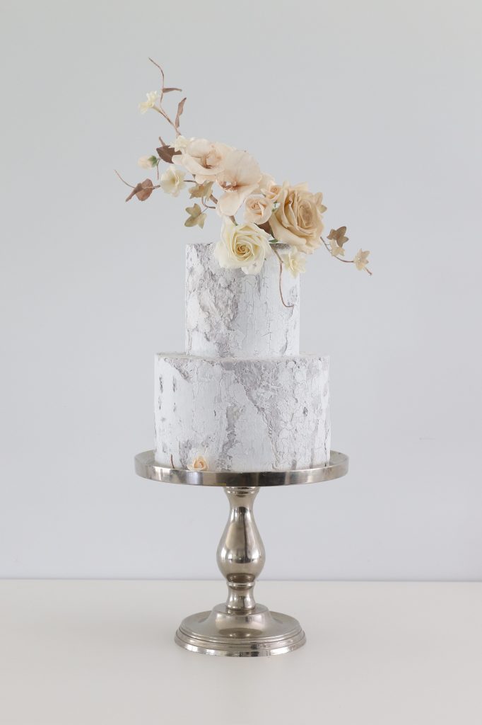 Aged stone effect wedding cake
