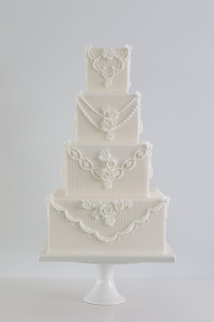 Royal iced rose Wedding Cake